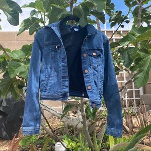 Denim Jean Fitted Jacket Dark Wash Divided H&M